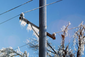 Ice on Electrical Line